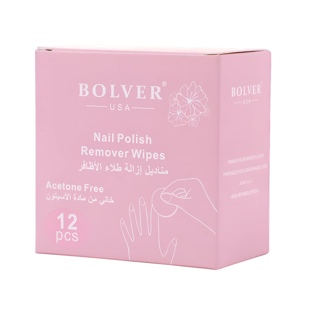 Bolver usa nail polish remover wipes 12pc