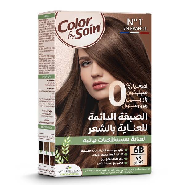 Color & soin hair color kit 135ml without ammonia 6b cocoa brown v3