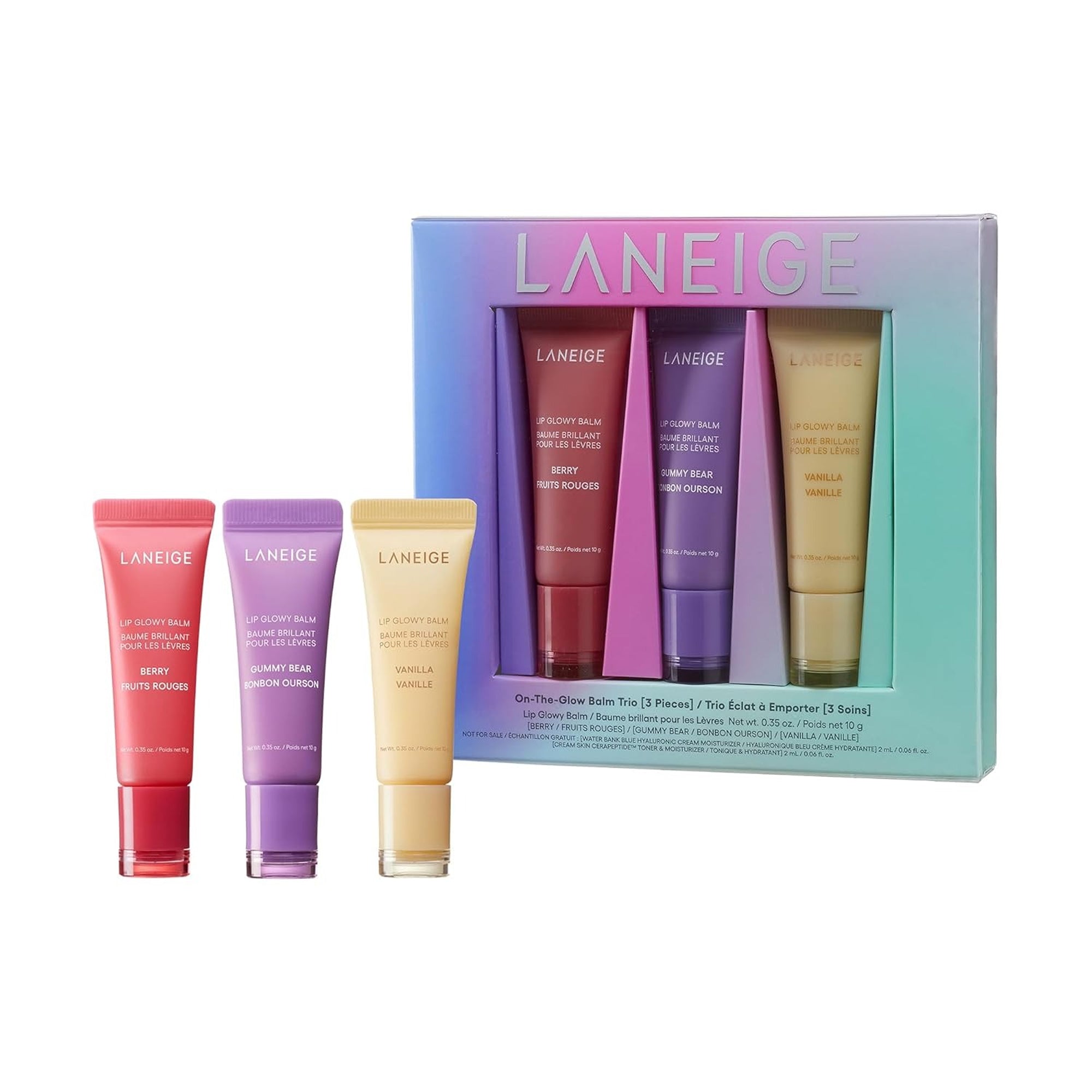 Laneige On-The-Glow Lip Balm Trio Set