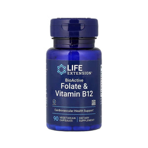 Life Extension BioActive Folate & Vitamin B12 - 90 Vegetarian Capsules
