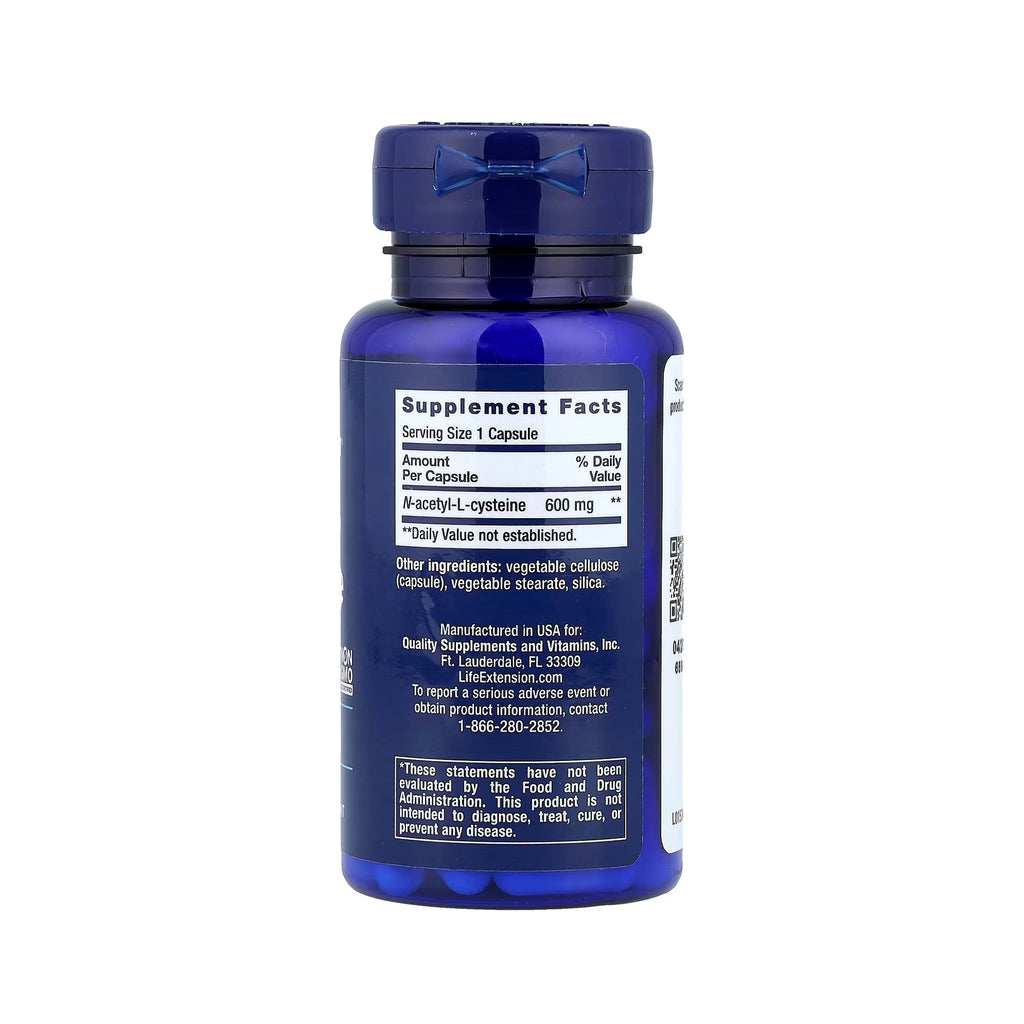 Life Extension N-Acetyl-L-Cysteine (NAC) 600 mg - 60 Capsules