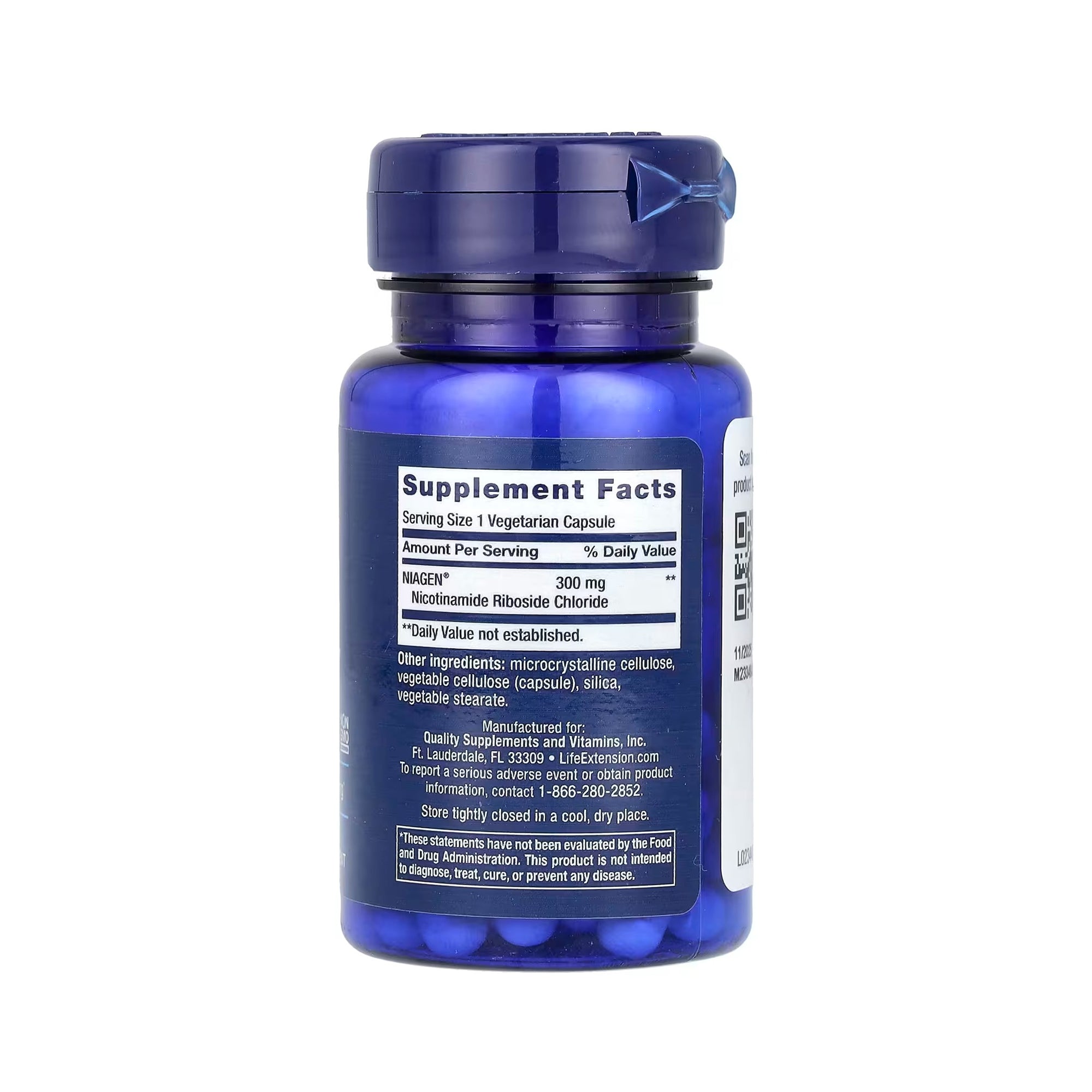 Life Extension مجدد خلايا NAD+ 300 ملغ - 30 كبسولة نباتية