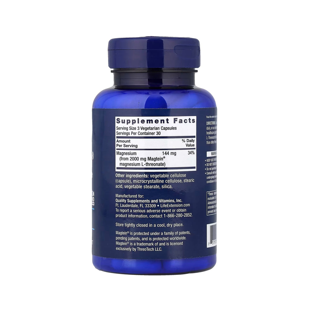 Life Extension Neuro-Mag Magnesium L-Threonate - 90 Vegetarian Capsules