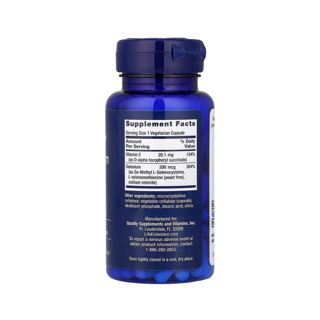 Life Extension Super Selenium Complex & Vitamin E - 100 Vegetarian Capsules