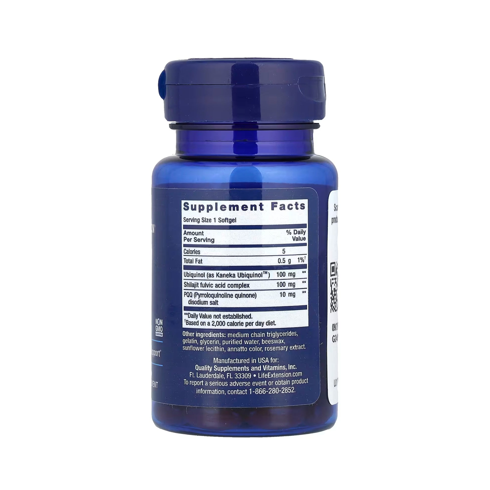 Life Extension سوبر يوبيكوينول CoQ10 مع PQQ 100 ملغ - 30 كبسولة هلامية