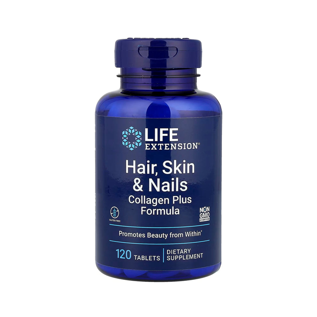 Life Extension Hair, Skin & Nails Collagen Plus Formula - 120 Tablets