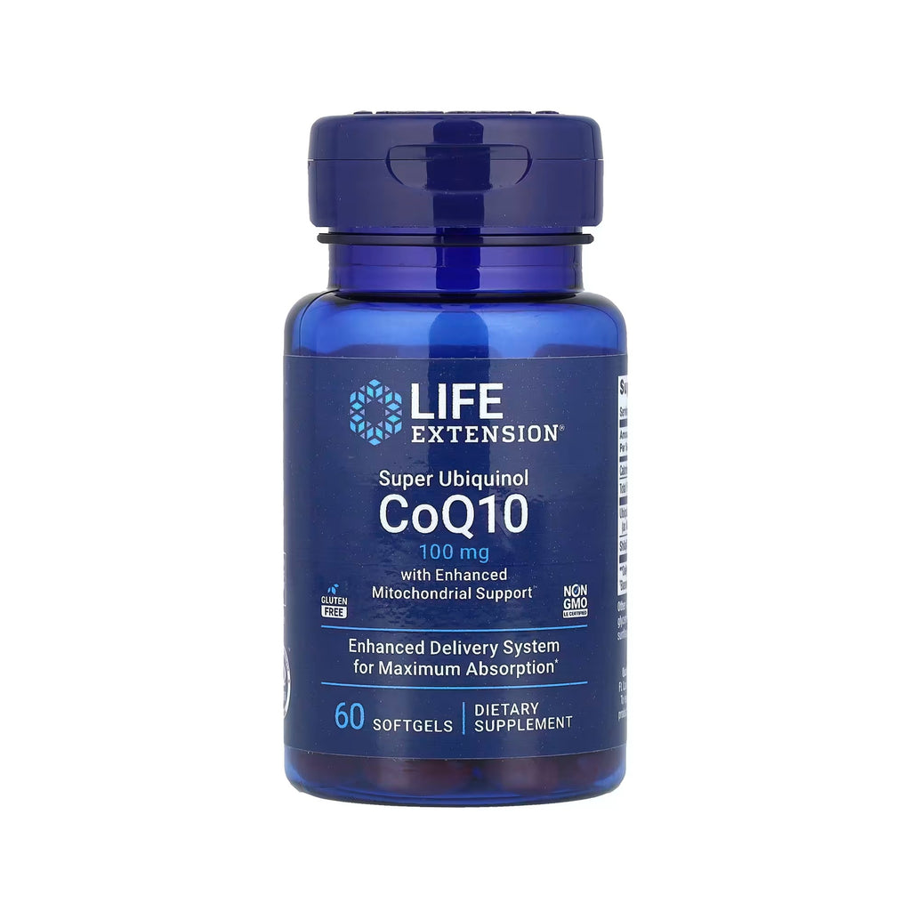 Life Extension سوبر يوبيكوينول CoQ10 مع دعم الميتوكوندريا المحسّن 100 ملغ - 60 كبسولة هلامية