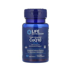 Life Extension سوبر يوبيكوينول CoQ10 مع دعم الميتوكوندريا المحسّن 100 ملغ - 60 كبسولة هلامية