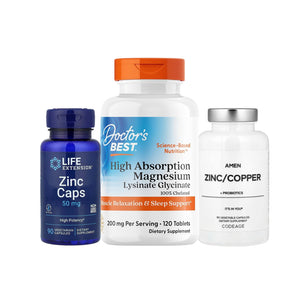 Mineral, Immune & Daily Wellness Support Bundle | Doctor's Best + Life Extension + Codeage