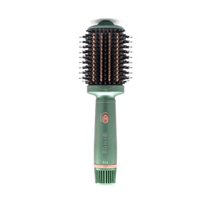 United thermal hair brush 700 2 in 1 hair styler and straightener 1000w with ionic technology green