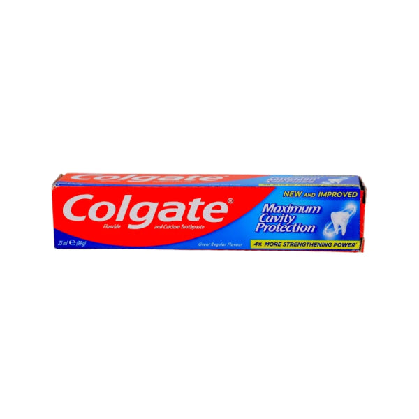 Colgate toothpaste 25ml maximum cavity protection great regular flavour