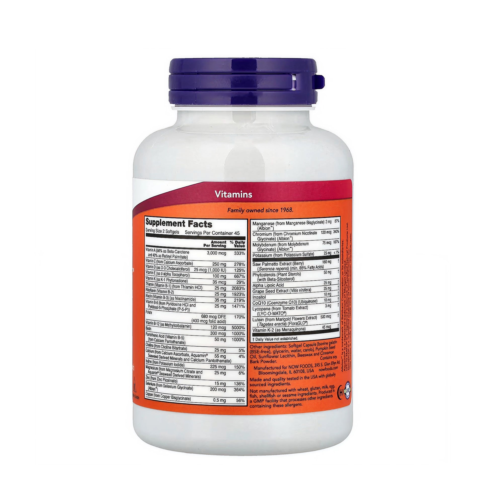 NOW Foods ADAM Male Multi - 90 Softgels