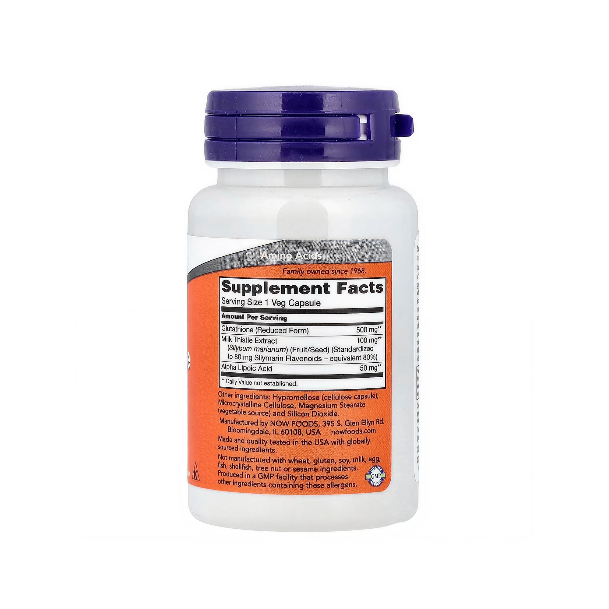 NOW Foods Glutathione 500 mg - 30 Veg Capsules