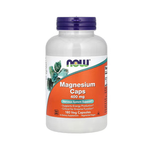 NOW Foods Magnesium Caps 400 mg - 180 Veg Capsules
