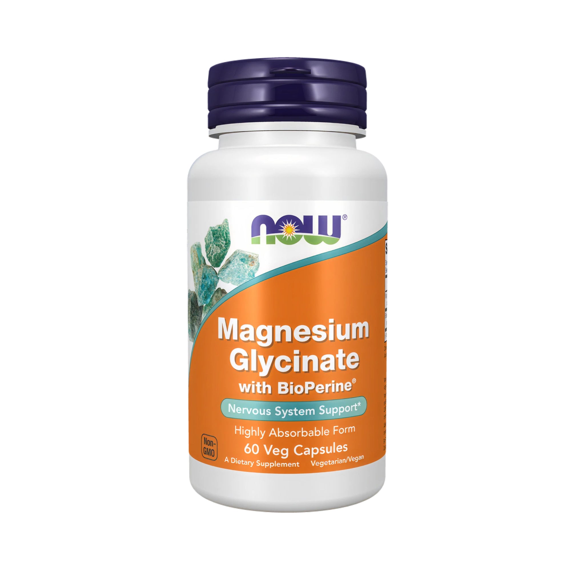 NOW Foods Magnesium Glycinate with BioPerine - 60 Veggie Capsules