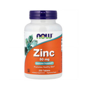 NOW Foods الزنك 50 ملغ - 250 قرص