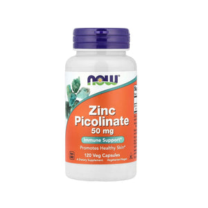 NOW Foods زنك بيكولينات 50 ملغ - 120 كبسولة نباتية