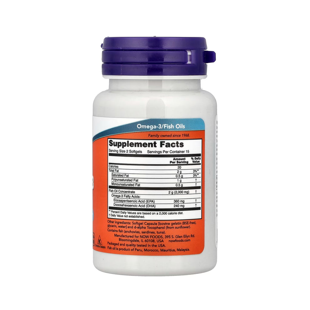 NOW Foods Omega-3 1000 mg - 30 Softgels