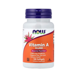 NOW Foods Vitamin A 3,000 mcg (10,000 IU) - 100 Softgels