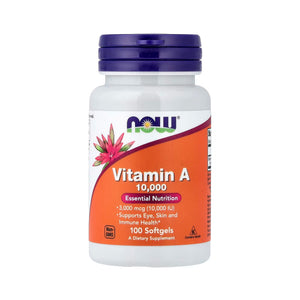 NOW Foods Vitamin A 3,000 mcg (10,000 IU) - 100 Softgels