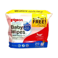 Pigeon baby wipes 210wipes 2+1 free with plastic cover soft and thick