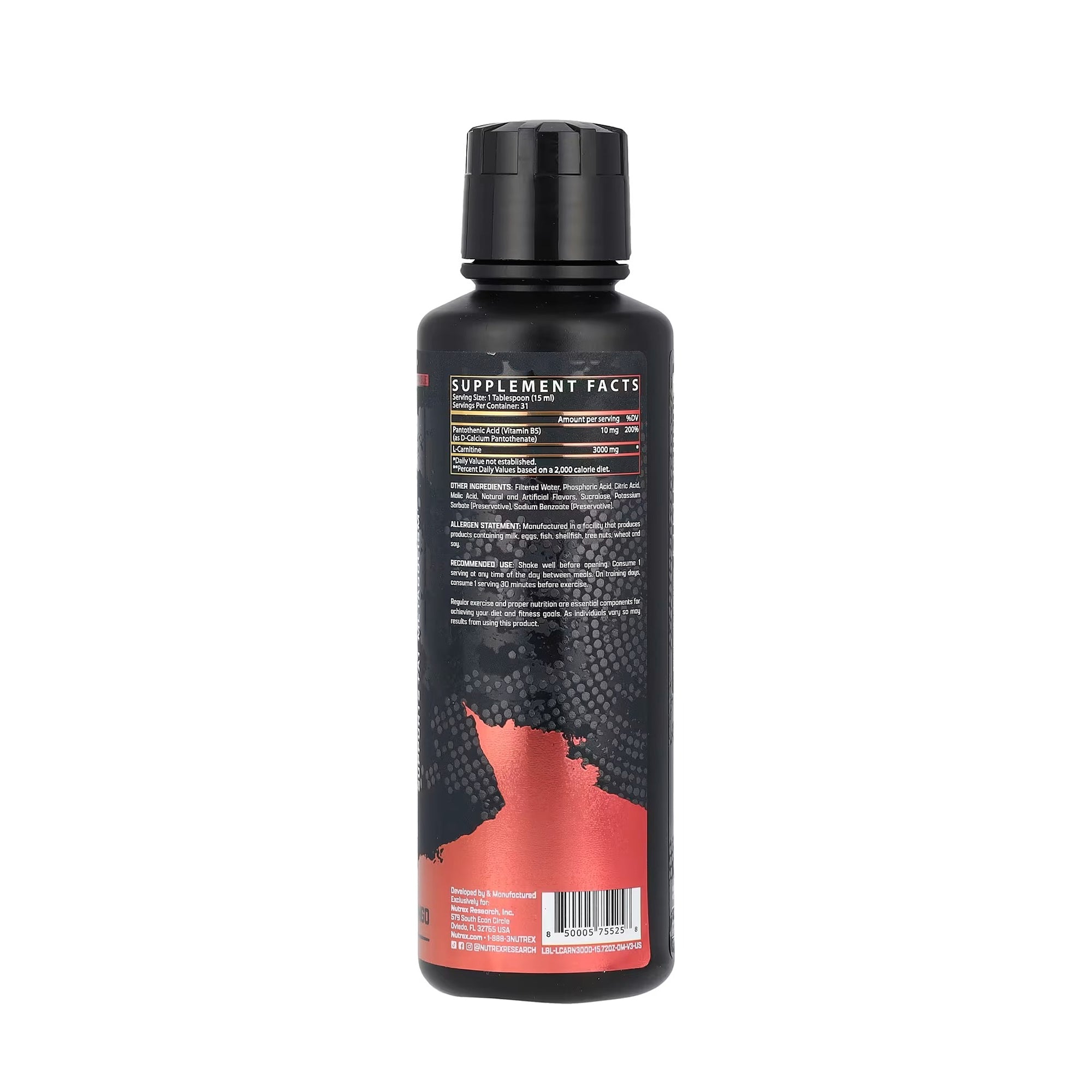 Nutrex Research L-Carnitine 3000 (Orange Mango) 465ml