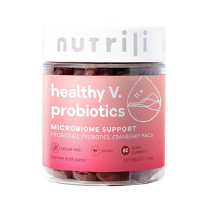 Nutrili Healthy V. Probiotics For Women & Prebiotics, Cranberry & D-Manose Digestion, Vaginal & pH Balance 60pcs