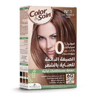 Color & soin hair color kit 135ml without ammonia 6g dark golden blond v2