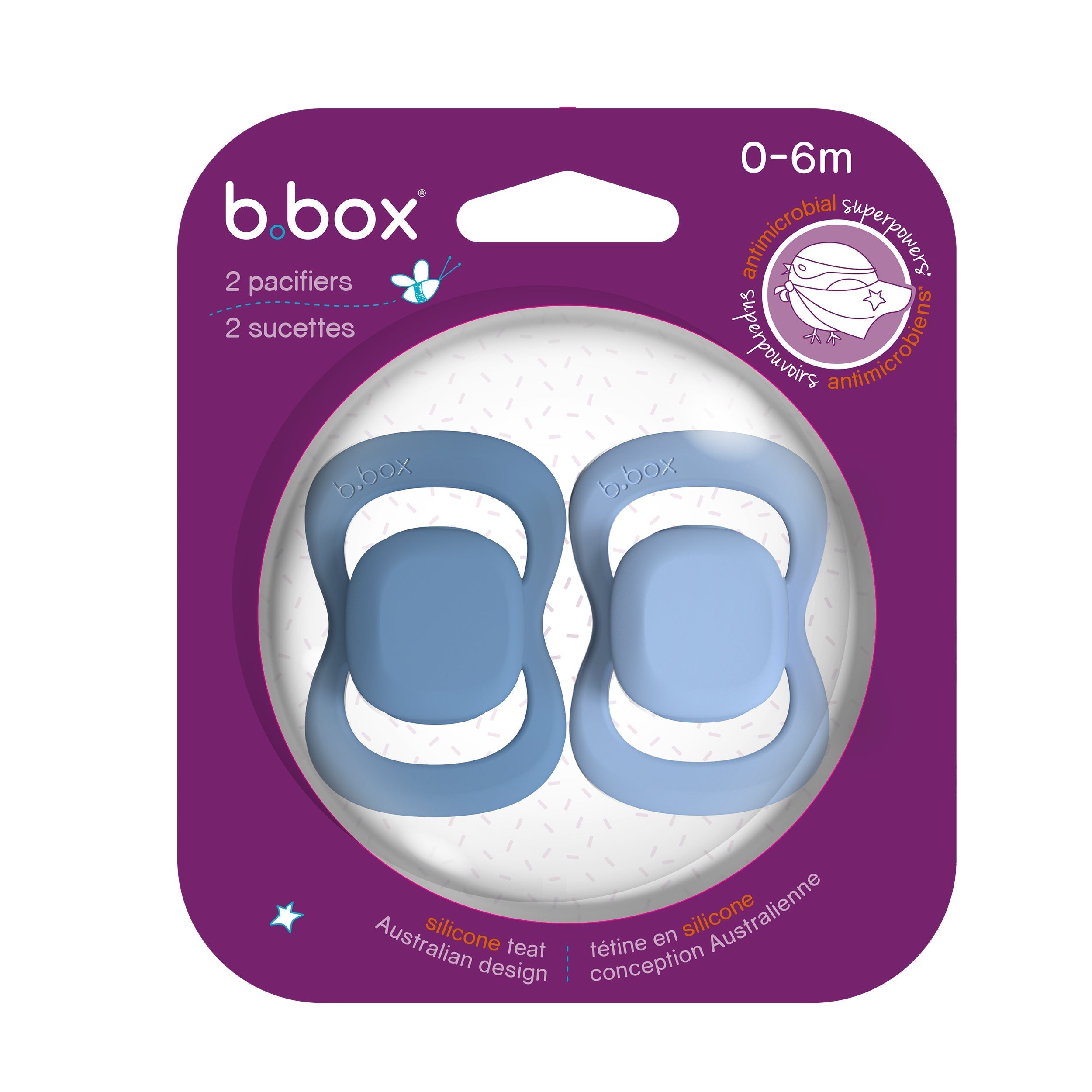 Pacifier  twin pack   ocean + sky