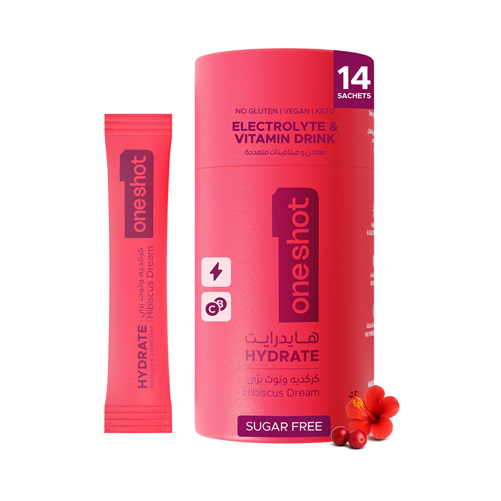 Oneshot Hydrate Electrolyte Drink Hibiscus Dream 14 Sticks