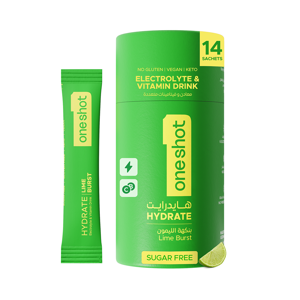 Oneshot Hydrate Electrolyte Drink Lime Burst 14 Sticks