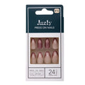 Jazly artificial nails 10 shiny pink almond shape