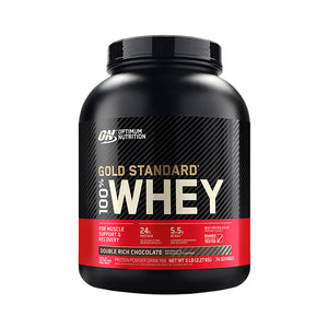 Optimum Nutrition Gold Standard 100% Whey Protein Powder Double Chocolate 5 LB 74 Servings