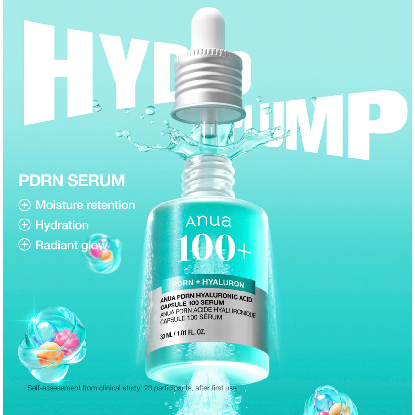 Anua PDRN Hyaluronic Acid Capsule 100+ Serum – Deep Hydration & Skin Repair 30ml