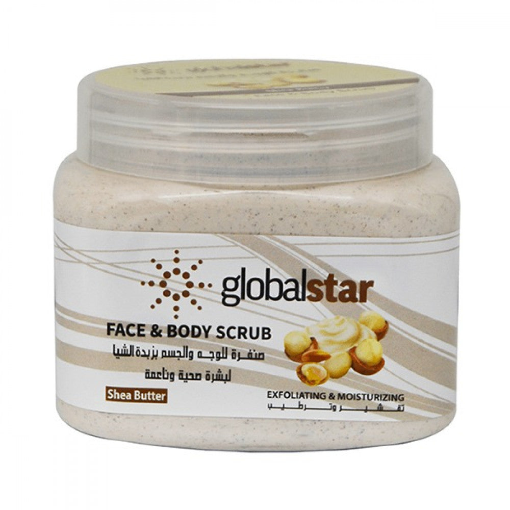 Global star face & body scrub 500ml with shea butter