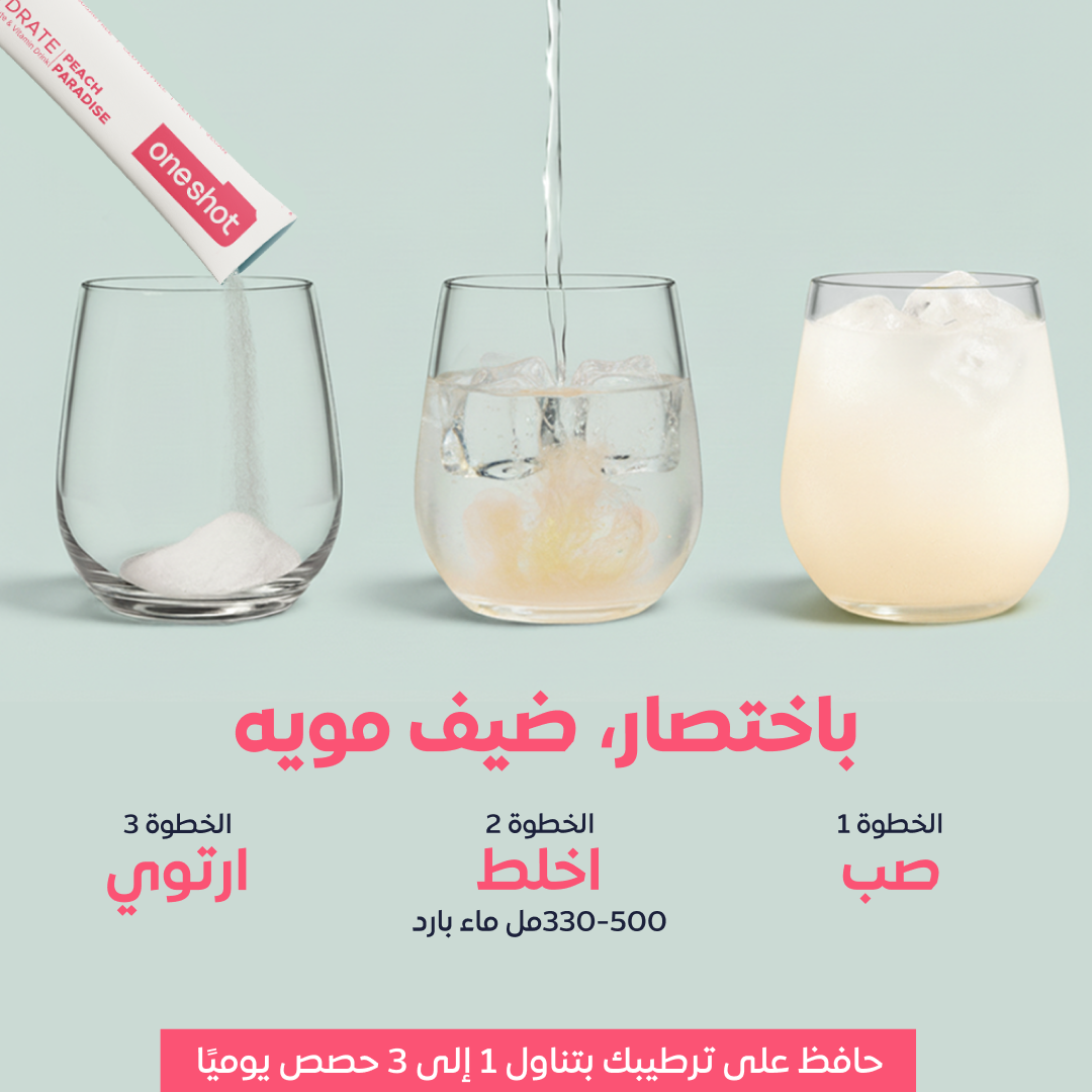 مشروب إلكتروليتات وان شوت هايدريت - الجنة الوردية (14 عبوة)