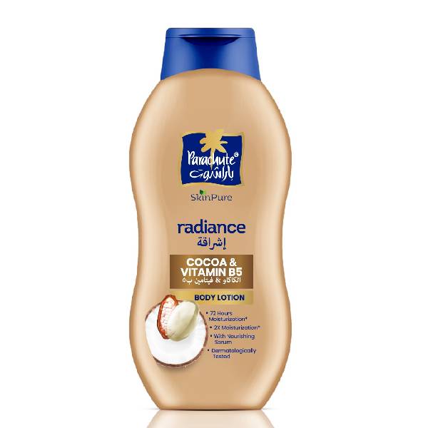 Parachute body lotion 400ml skin pure radiance cocoa & vitamin b5