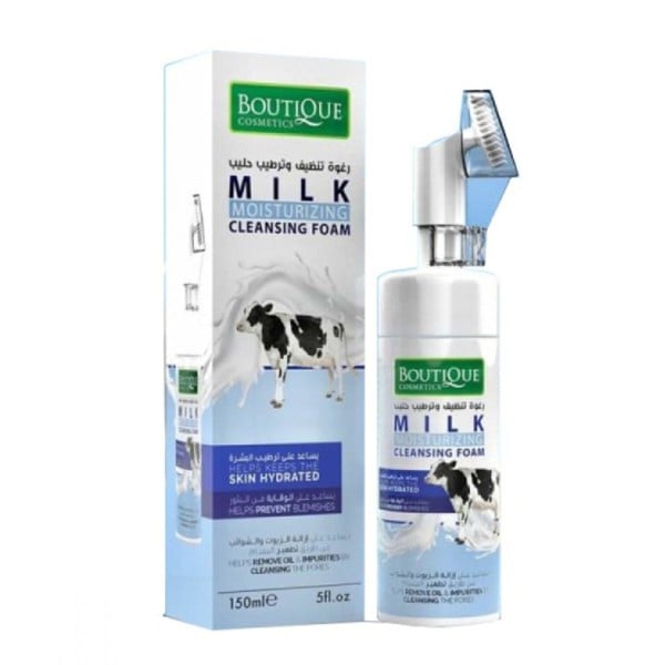 Boutique foaming face cleanser 150ml moisturized with milk