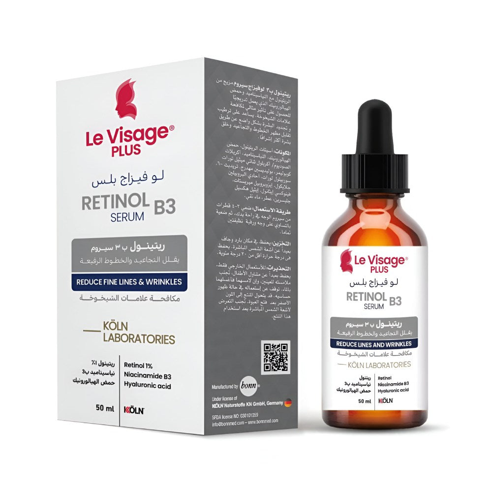 Le Visage Plus Serum 50ml With Retinol And Vitamin B3 For Anti Wrinkle Care