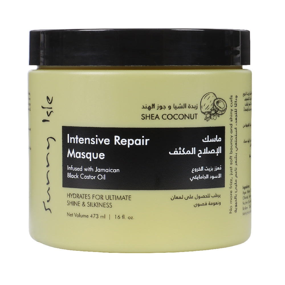 Sunny Isle Hair Mask 473ml Intensive Repair With Shea Butter Coconut Oil And Jamaican Black Castor Oil