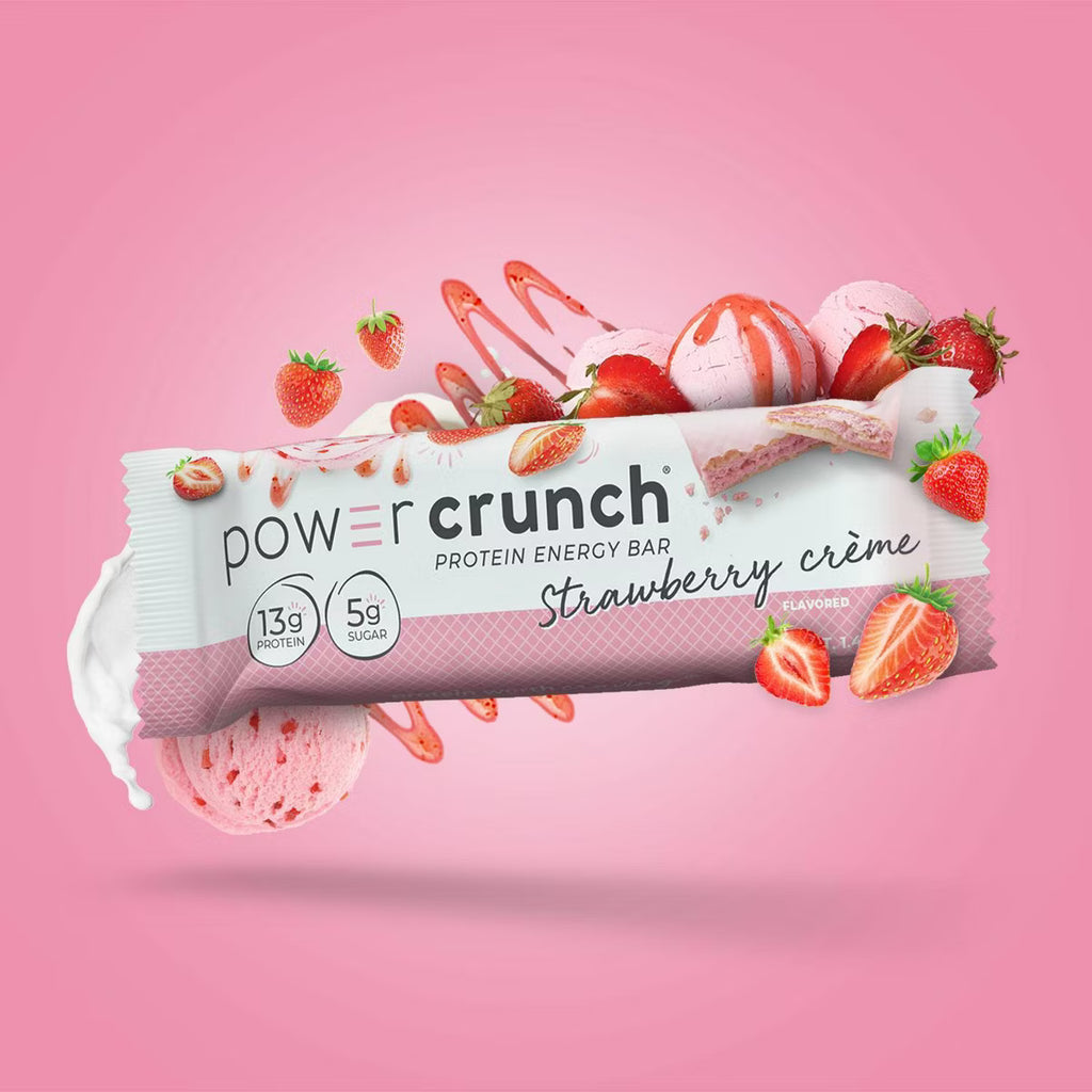 Power Crunch Strawberry Cream Wafer Whey Protein Energy Bars - 40g