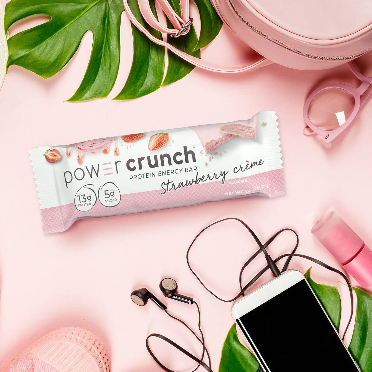 Power Crunch Strawberry Cream Wafer Whey Protein Energy Bars - 40g
