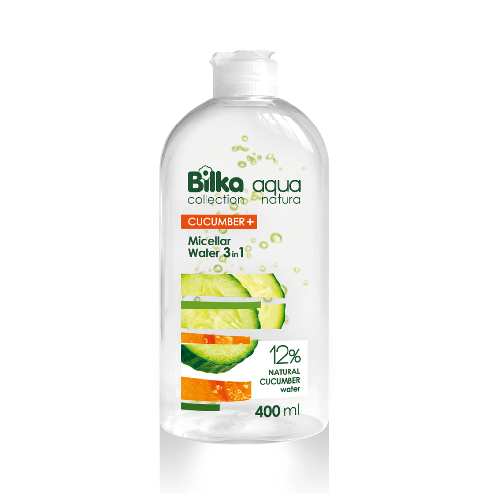 Bilka micellar water makeup remover 400ml aqua natura cucumber 3 in 1