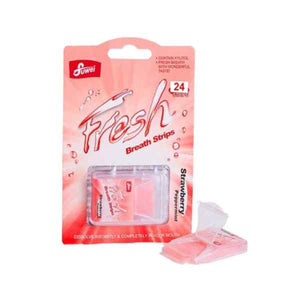 Fuwei mouth freshener strips 24pc fresh strawberry and mint flavor
