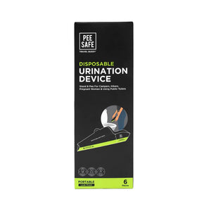 Pee safe urination funnel 6pc single use for women