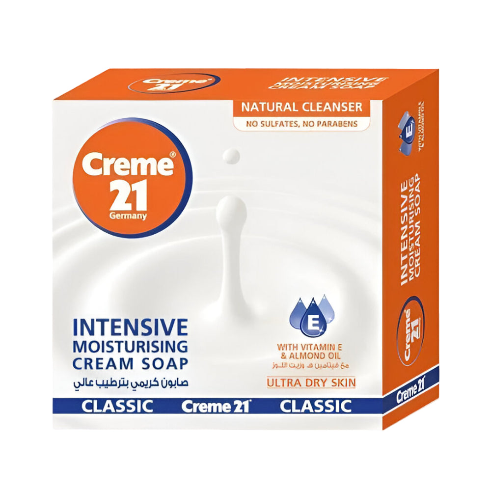 Creme 21 cream bar soap 125g with intense hydration 3+1