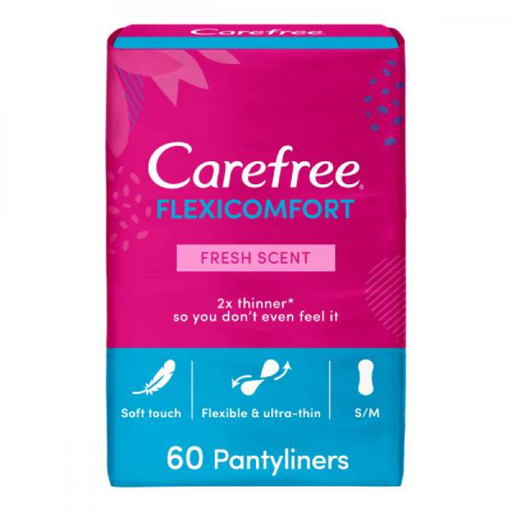 Carefree pads 60pc flex comfort fresh