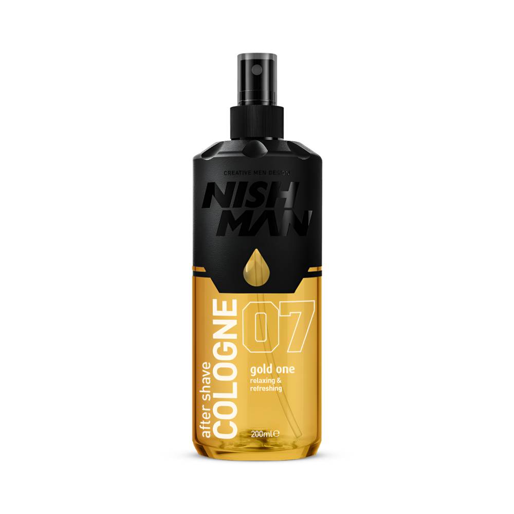 Nishman After Shave Cologne 200ml Gold One 7 Moisturizing And Sanitizing