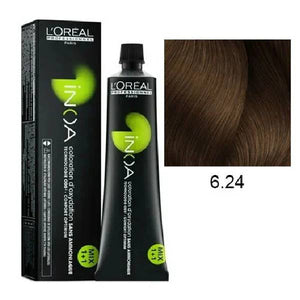 Loreal professionnel ammonia free hair color 60ml inoa 6.24