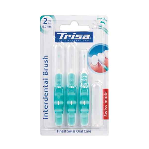Trisa interdental brush 3pc for braces green 3 pieces 0.9 mm